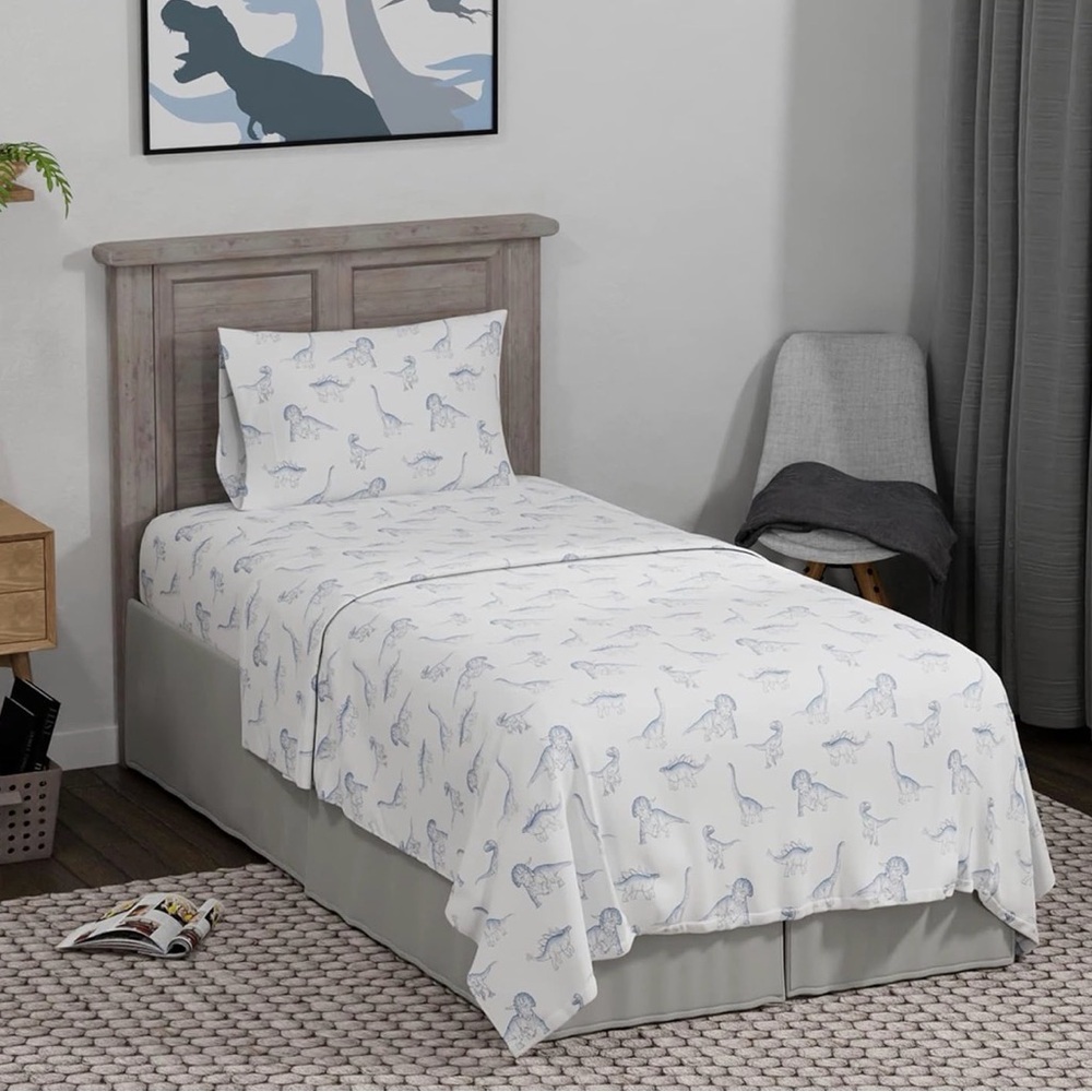 Jurassic World Morning Bird organic cotton FULL sheet set